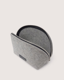 Pochi Merino Wool Medium Pouch | Granite