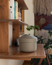 Merino Wool Small Bin w/ Lid | Clay