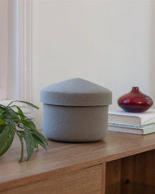 Merino Wool Small Bin w/ Lid | Spruce