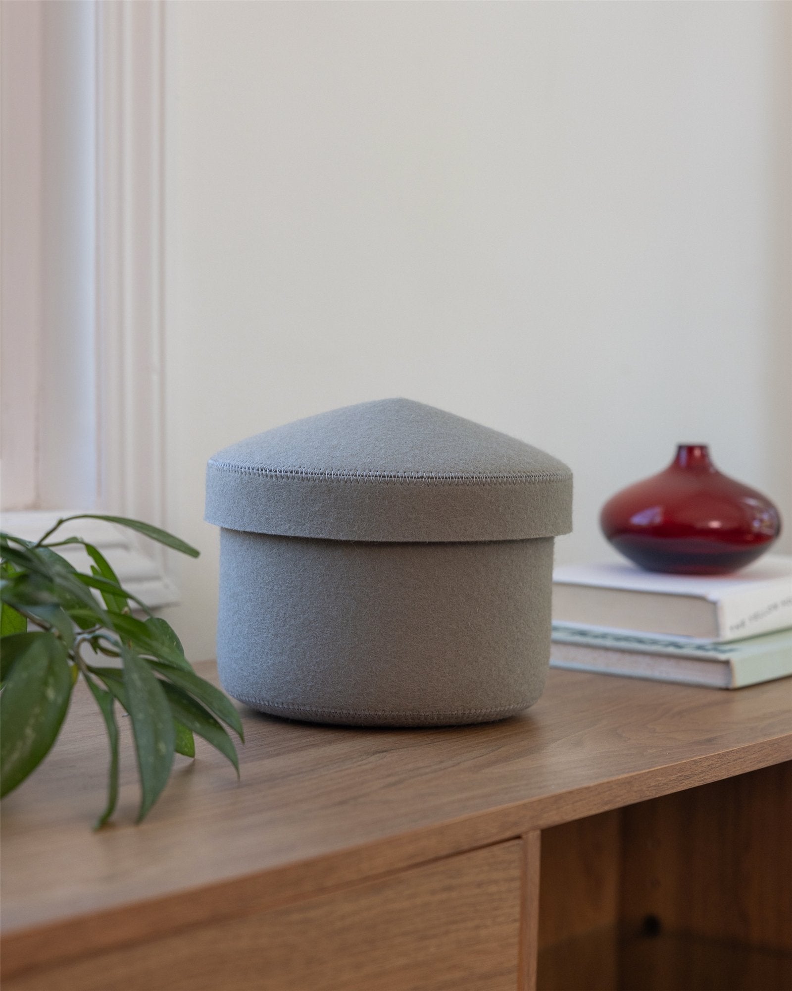 Merino Wool Small Bin w/ Lid | Spruce