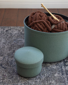 Merino Wool Small Bin w/ Lid | Spruce