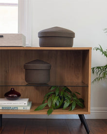 Merino Wool Medium Bin w/ Lid | Tobacco
