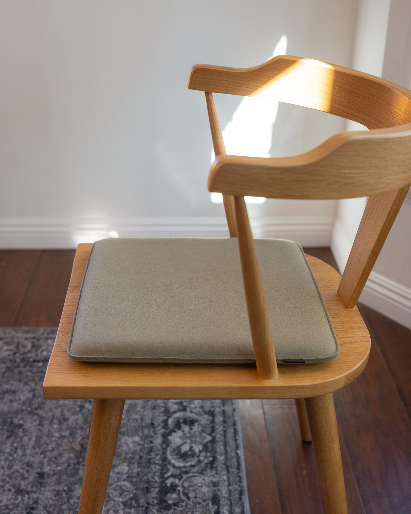 Zabuton Merino Wool Square Seat Cushion | Clay