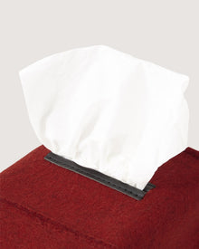 Merino Wool Small Tissue Box Cover | Cherry
