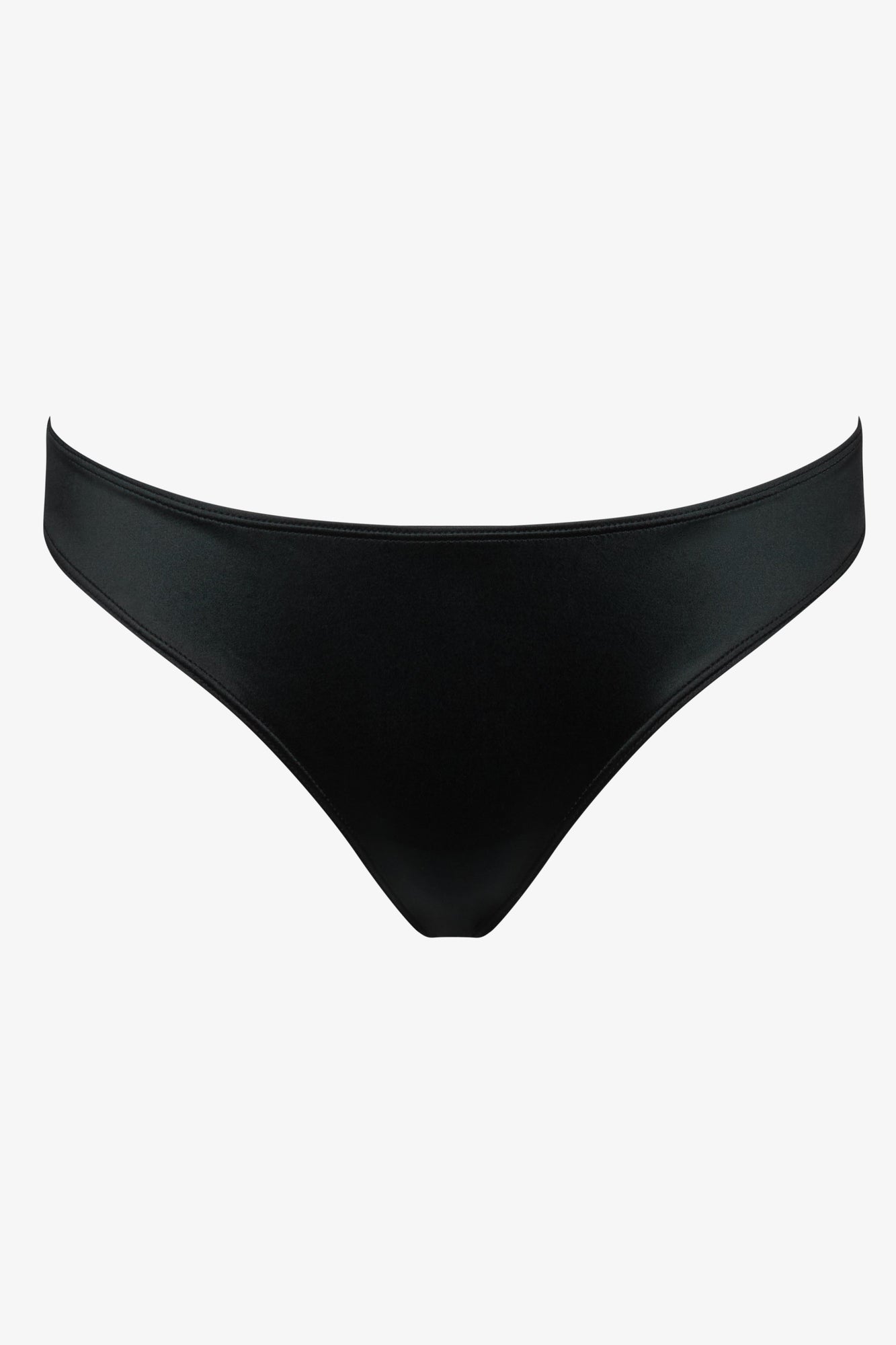 High-Cut Tanga Bikini Bottom - Glow | Black