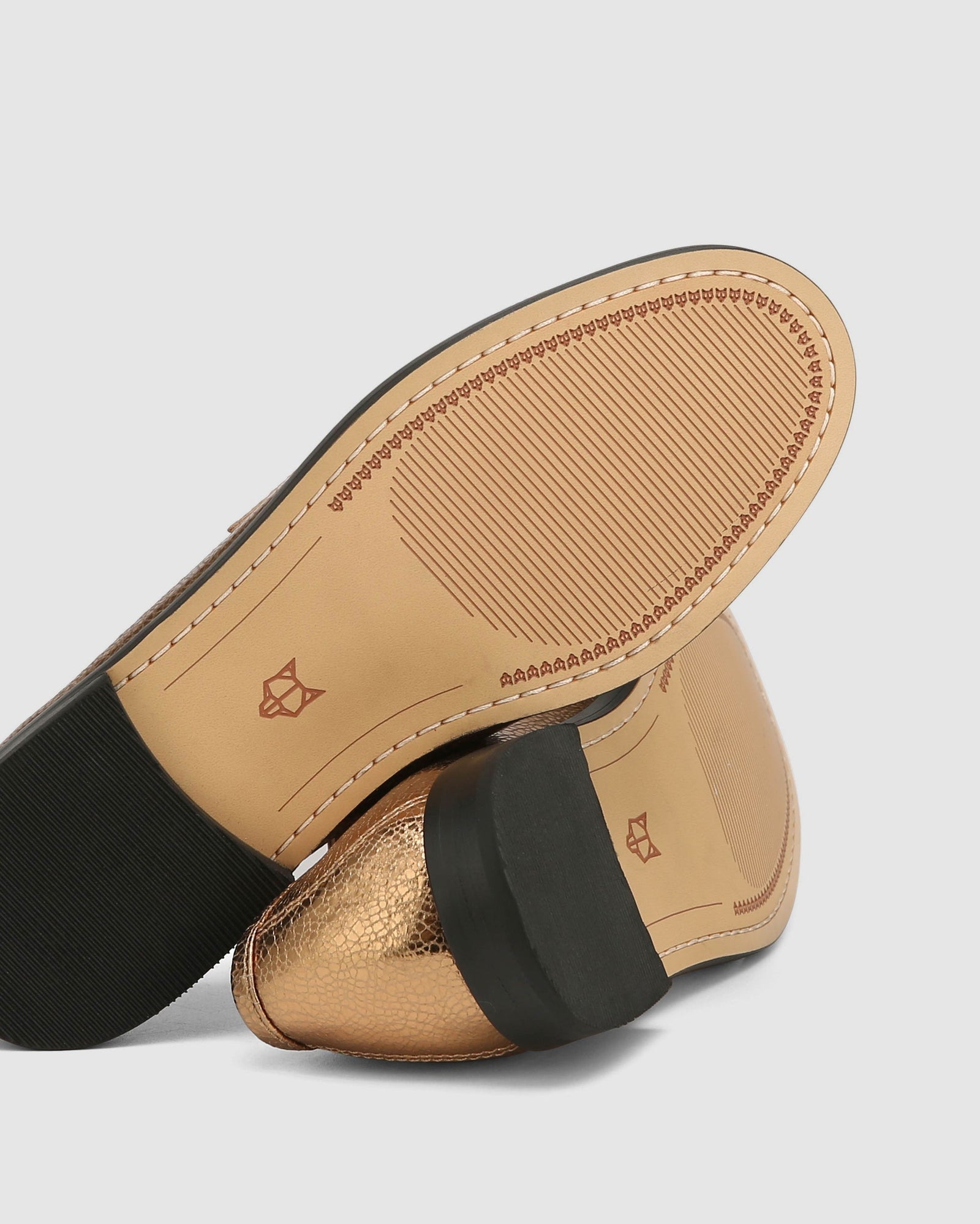 Womens | Goldie Leather Loafer | Gold Foil