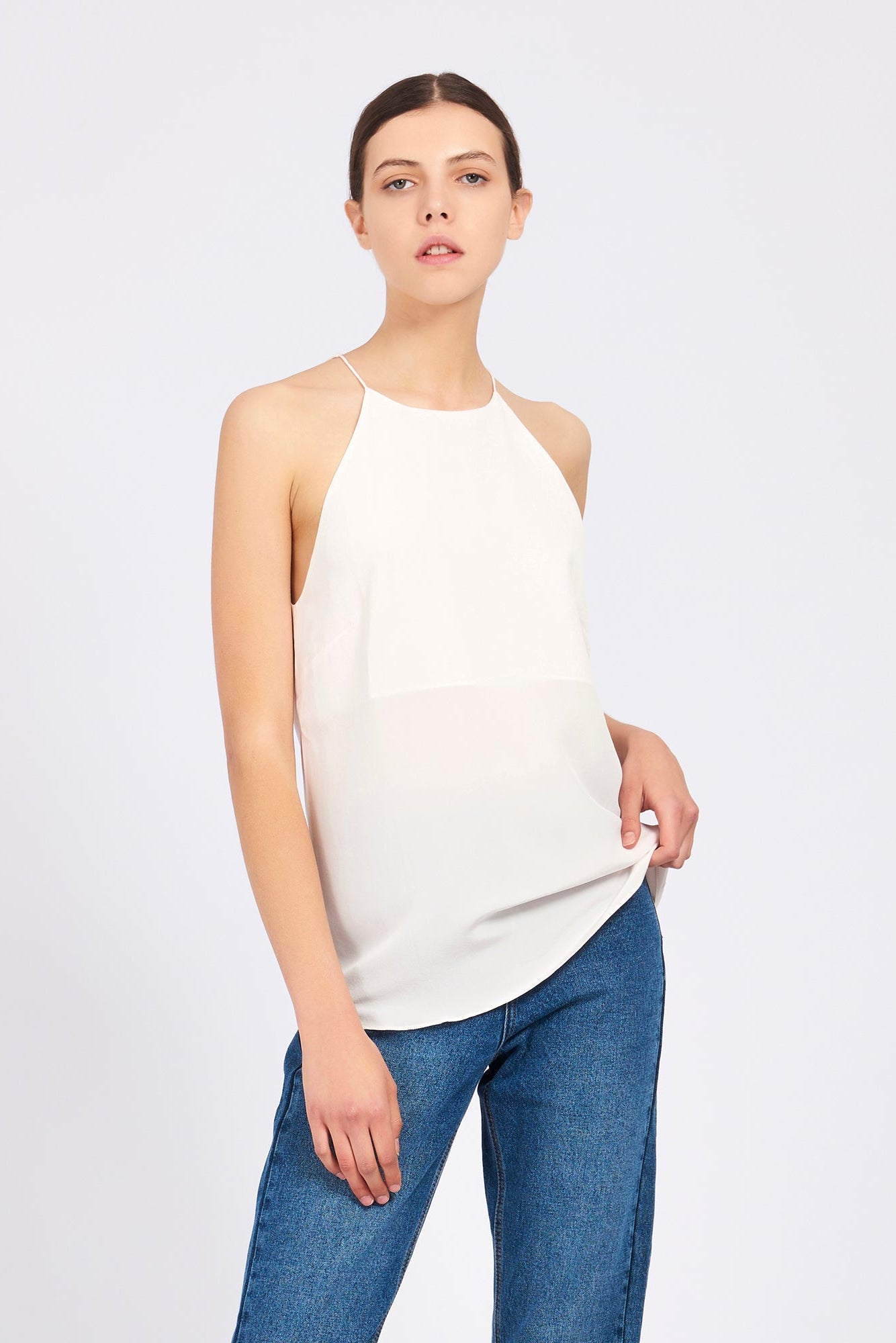 Emma Halter Neck Cami | Rosewater