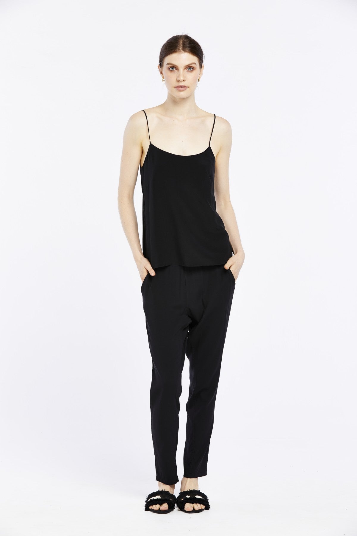 Ruby Round Neck Cami | Pine