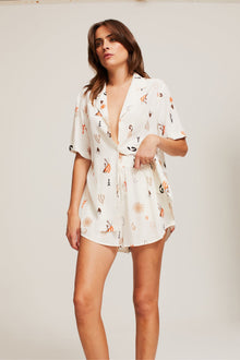 GINIA Camp Shirt  in Hepworth Print