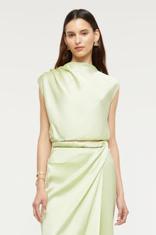 Indy Drape Top | Lime