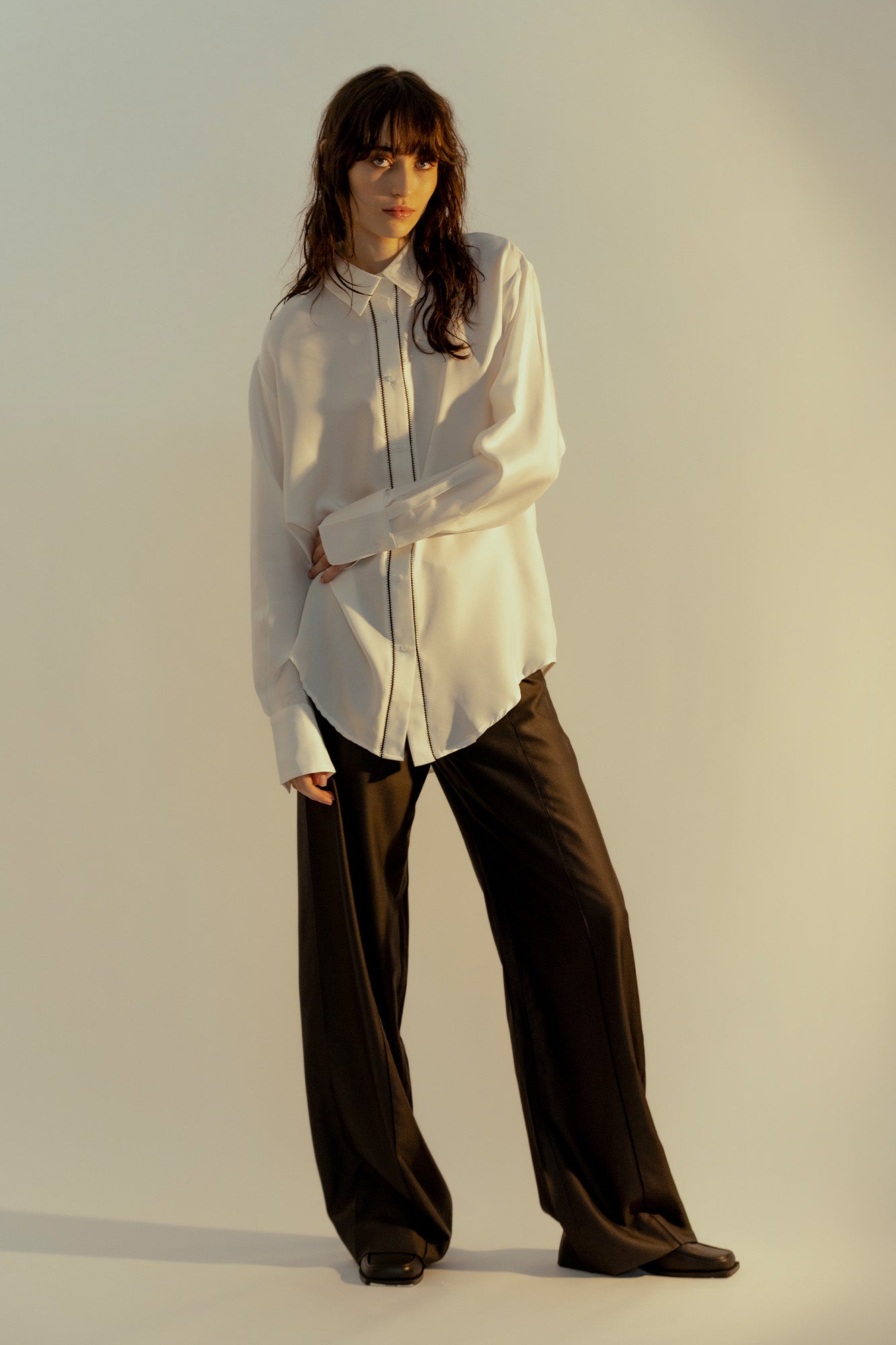 The Ladder Shirt By GINIA In White