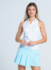 Top Golf | Retro Stripe Polo | White