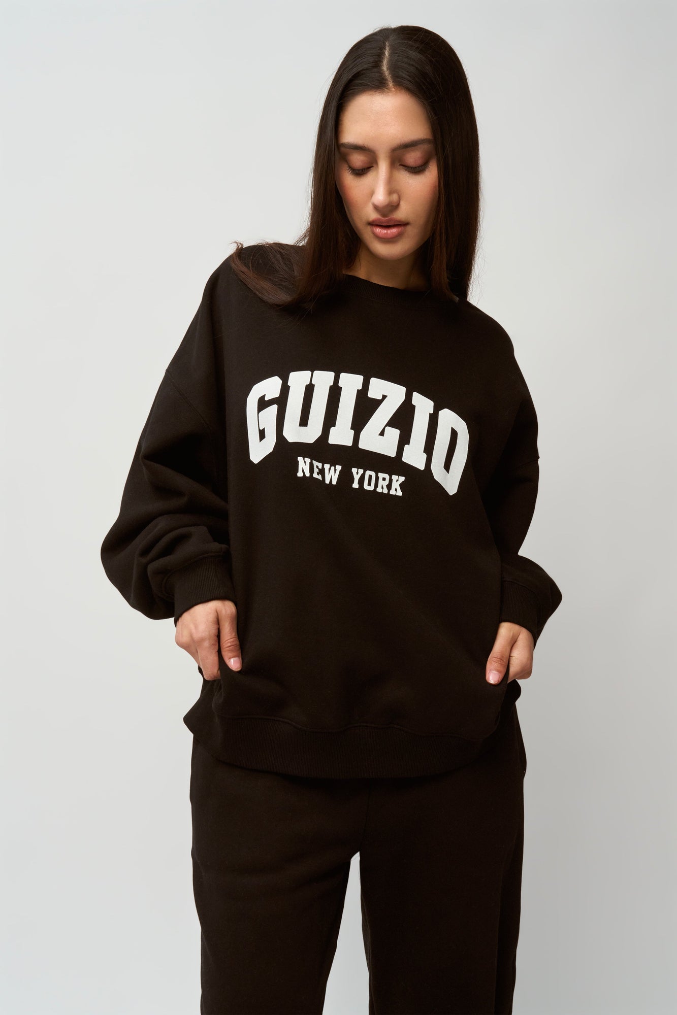 Womens | Guizio Fleece Crewneck | Black