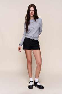 Womens | June Relaxed Wool Cardigan | Heather Grey
