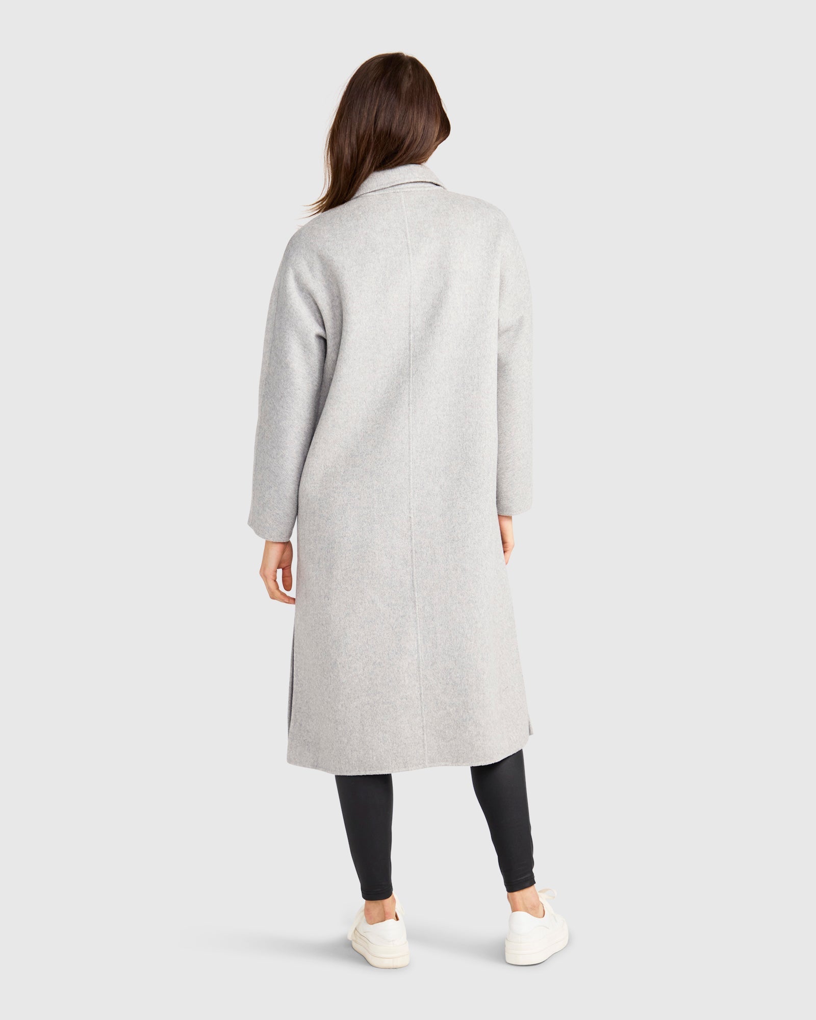 Guestlist Oversized Double Breasted Coat | Women | Grey Marle