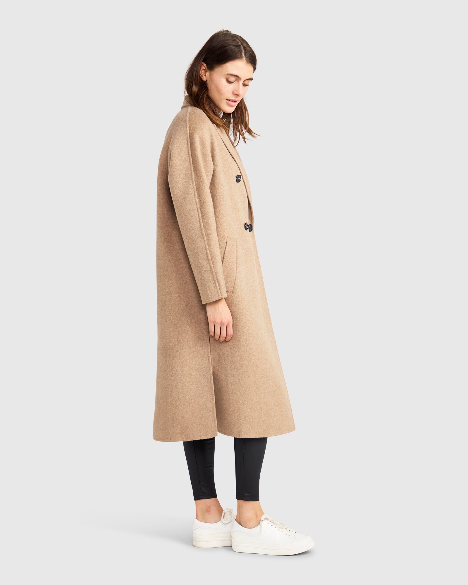 Guestlist Oversized Double Breasted Coat | Women | Oat