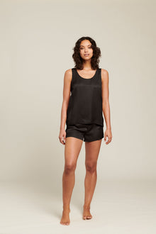 Washable Silk Tank | Black