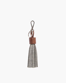 Merino Wool/Leather Tassel | Granite/Sienna