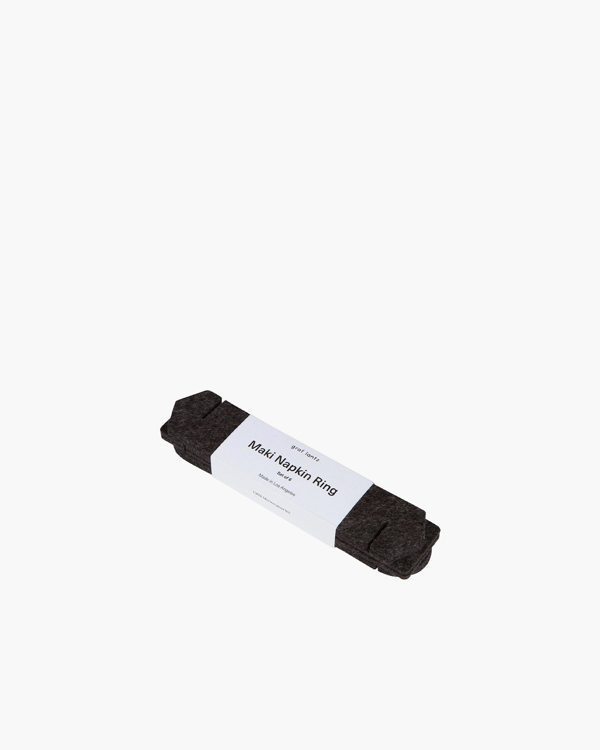 Maki Merino Wool Napkin Rings - 6 Pack | Charcoal