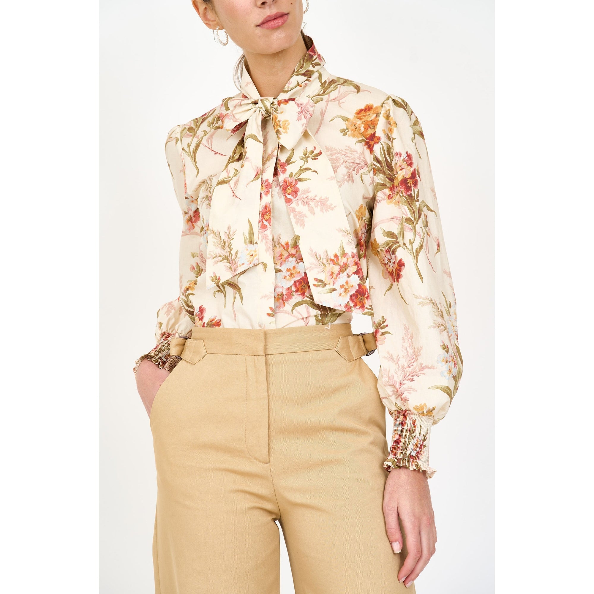 Georgie Blouse | Ivory Brocade