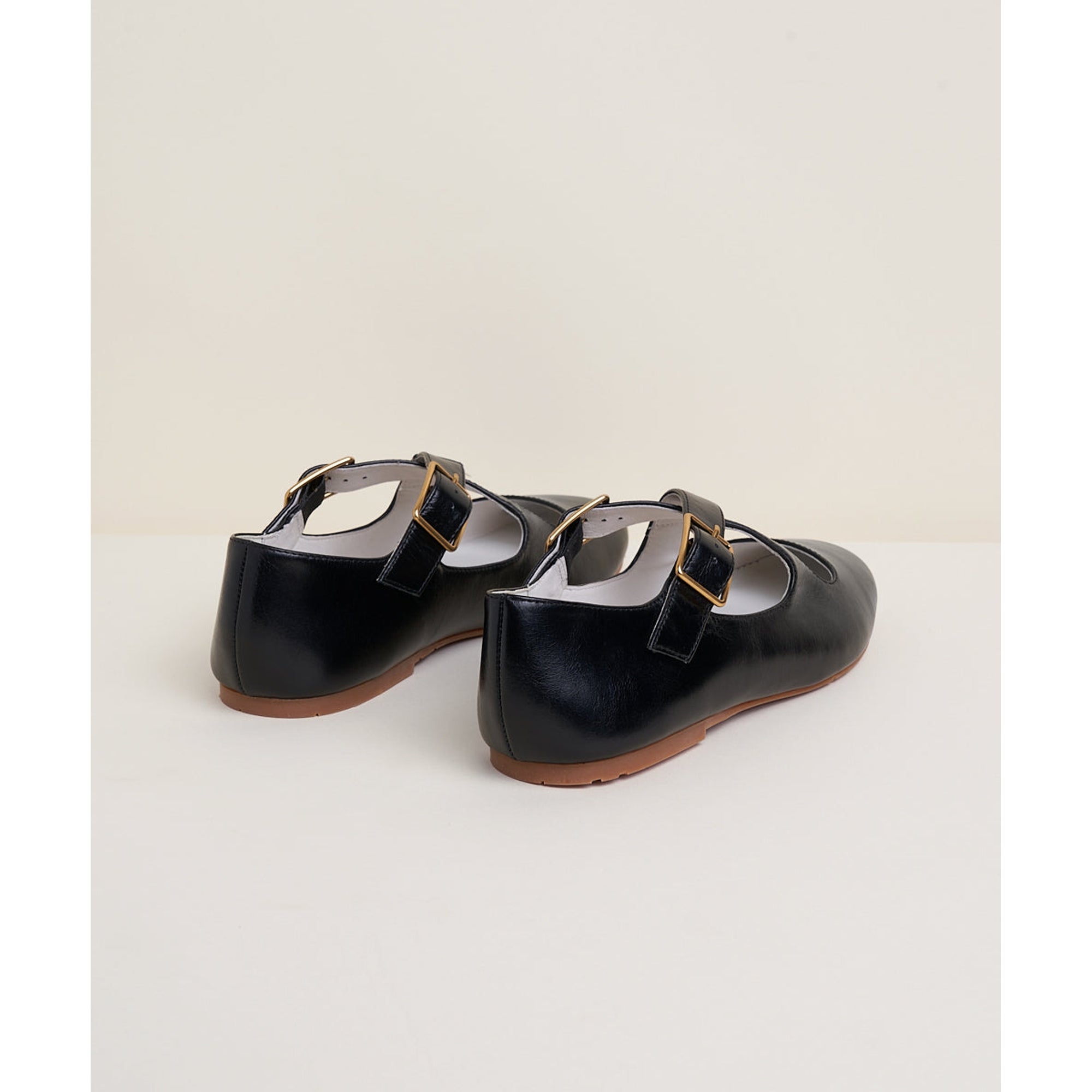 Georgie Leather Ballet Flat | Black