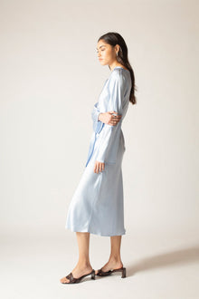 Ginia RTW,Sky Ella Silk Satin Dress,Dresses