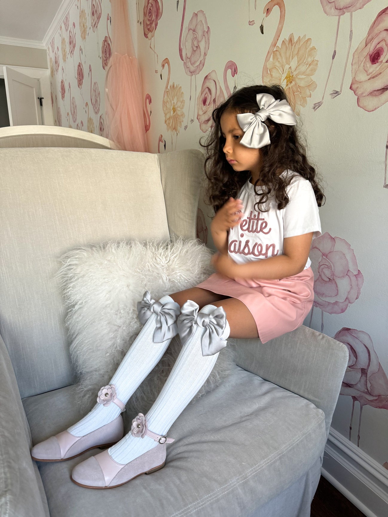 Girl | Abigail Hair Bow Bow | Silver