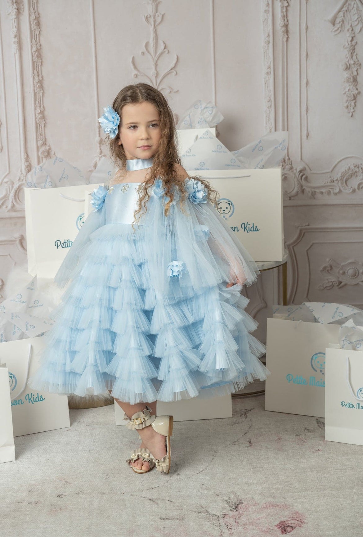 Girl | Alaska Baby Tulle Dress | Blue