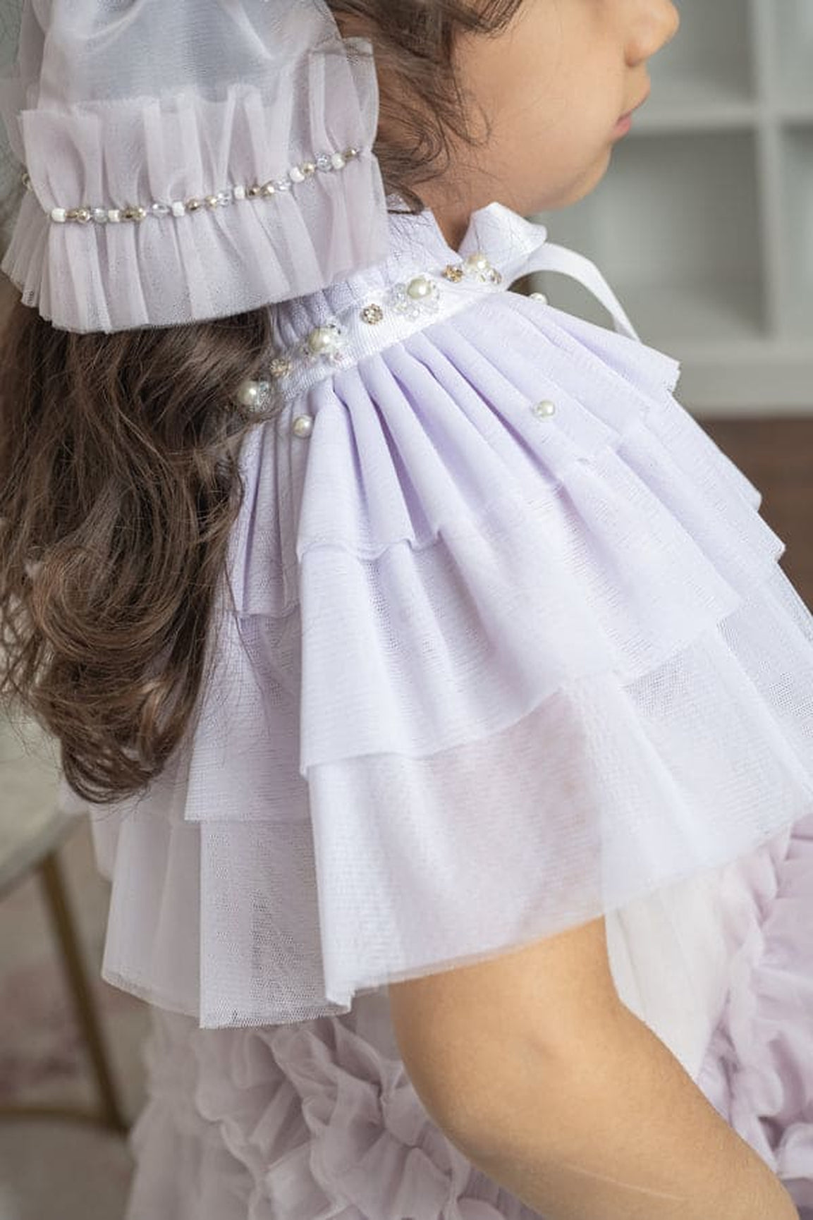 Girl | Ariel Victorian Tulle Cape | Lavender