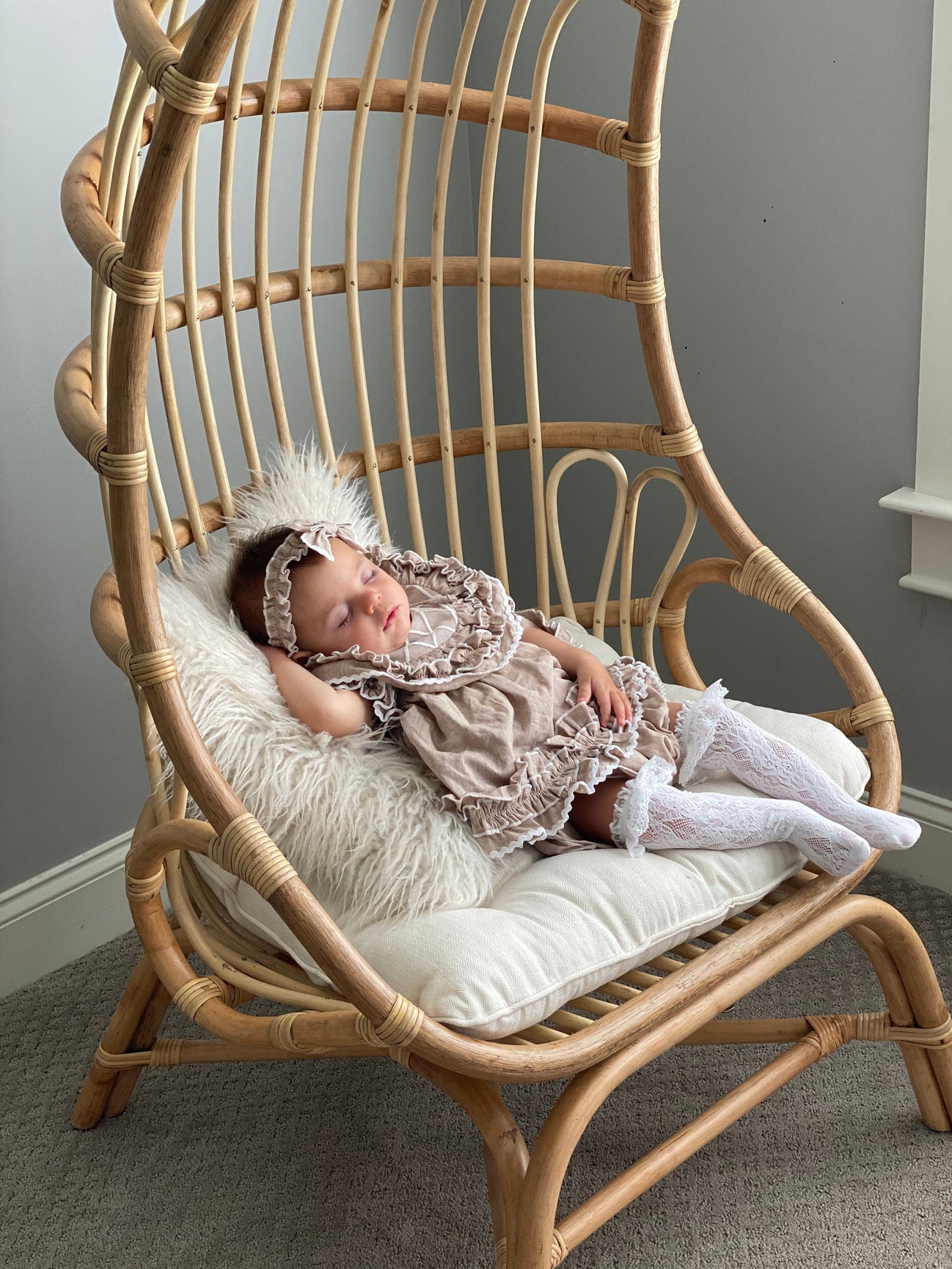 Girl | Ashlyn Tan Linen Top and Shorts Set | Beige