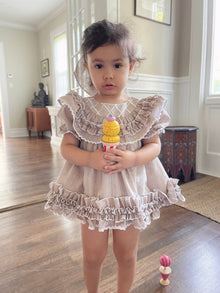Girl | Ashlyn Tan Linen Top and Shorts Set | Beige