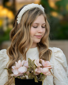 Girl | Ava Flower Headband | Ivory