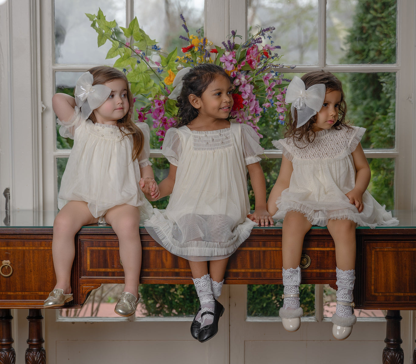Girl | Bella Buttermilk Tulle Romper