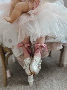 Girl | Butterfly Metallic Loafers | Silver