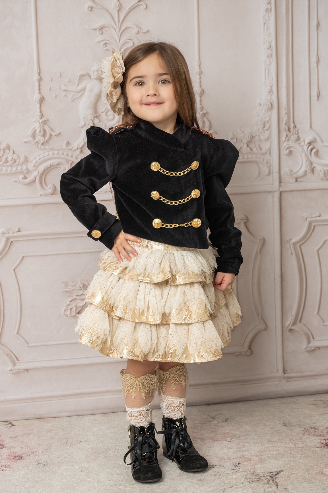 Girl | Charlie Velour Jacket | Black