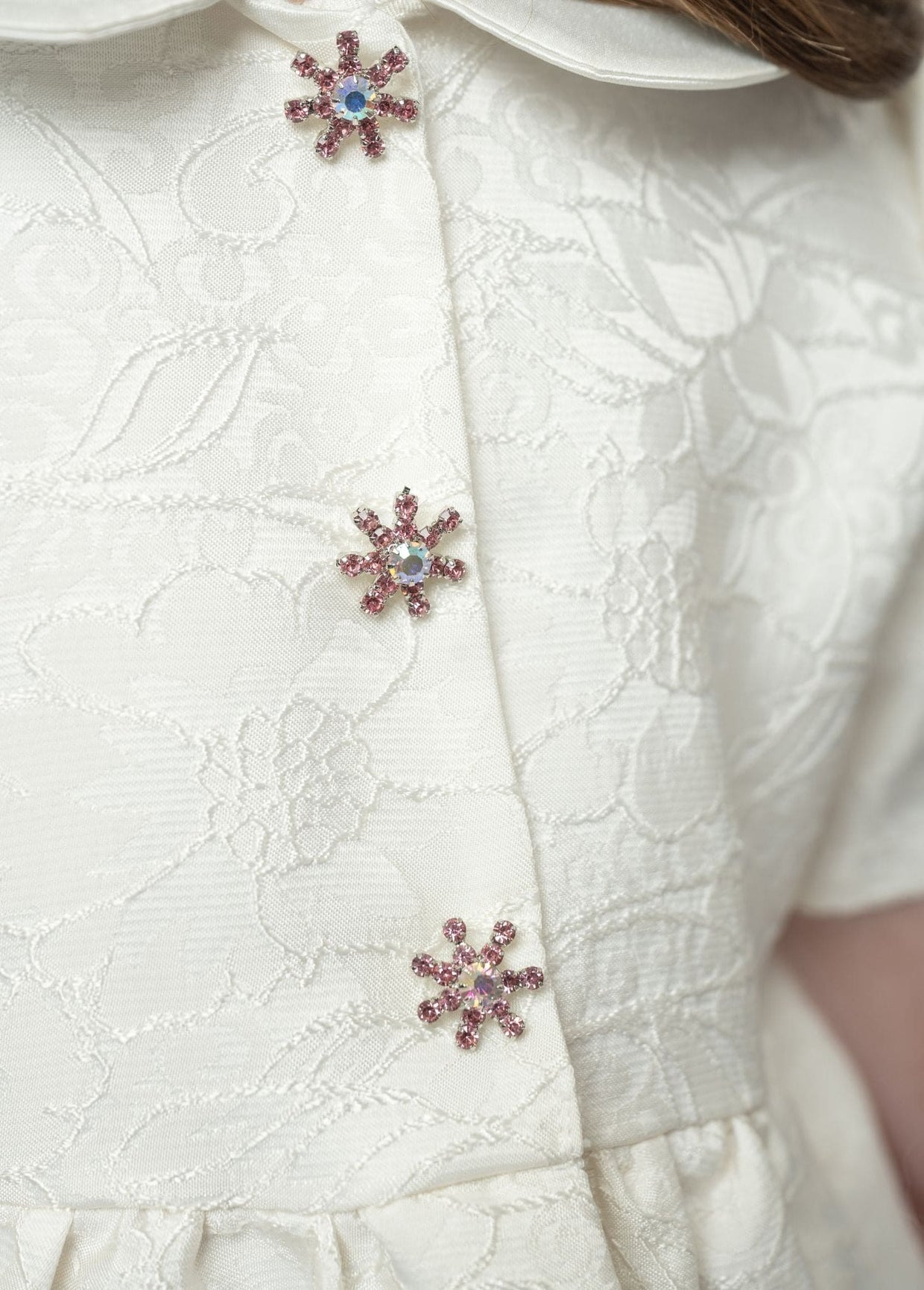 Girl | Cherry Blossom Dress | White x Pink