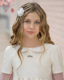 Girl | Cherry Blossom and Hair Clip | White x Pink