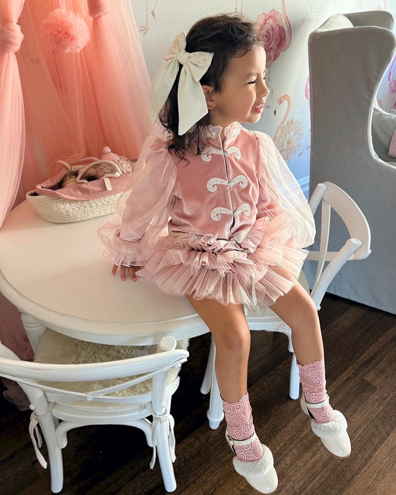 Girl | Clara Hair Bow | Pink