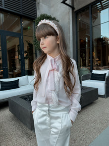 Girl | Crepe Fringe Blouse | Pink