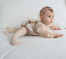Girl | Daisy Lace Socks Nude | Oatmeal