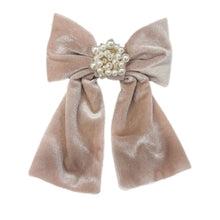Girl | Dusty Velour Hair Bow | Pink