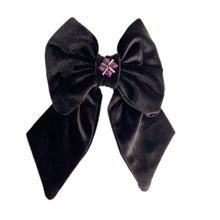 Girl | Evangeline Velvet Hair Bow | Black