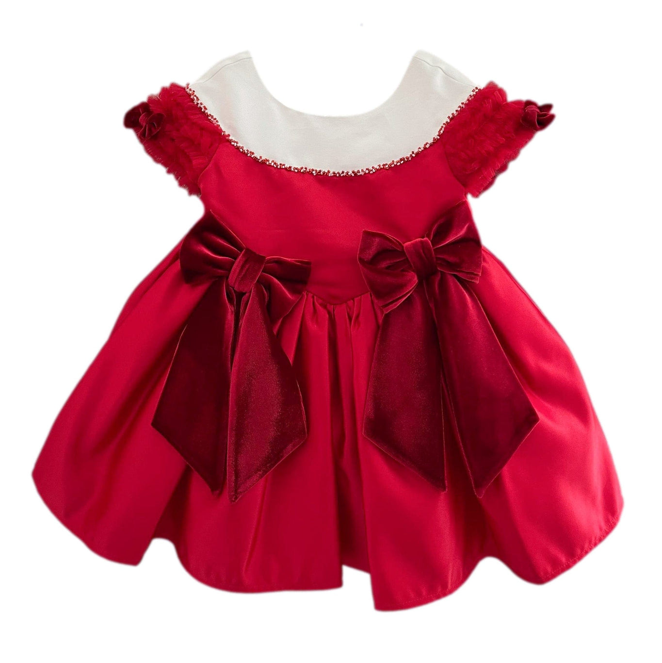Girl | Holly Amad Satin Ceremony Dress | Red