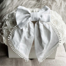 Girl | Jaylin Linen Hair Bow | White