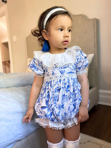 Girl | Jaylin Tassels Headband | White x Blue