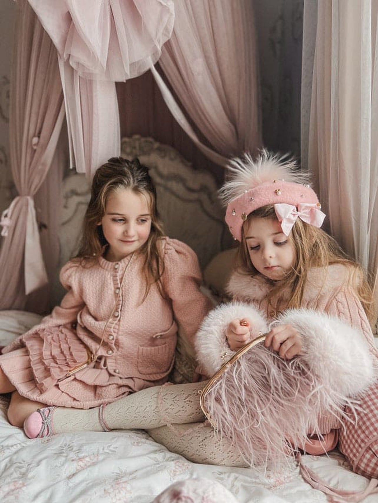 Girl | Julie Pink Knit Cotton Cardigan