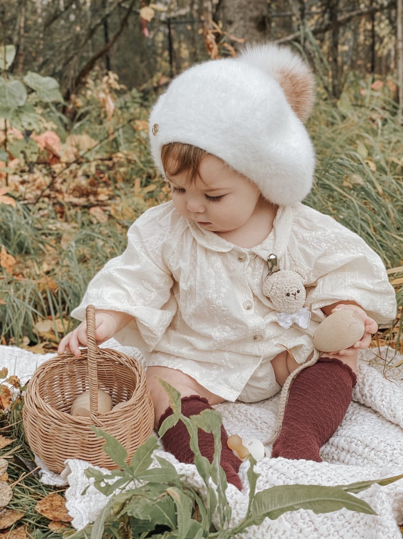 Girl | Milana Victoria Kids Beret | White
