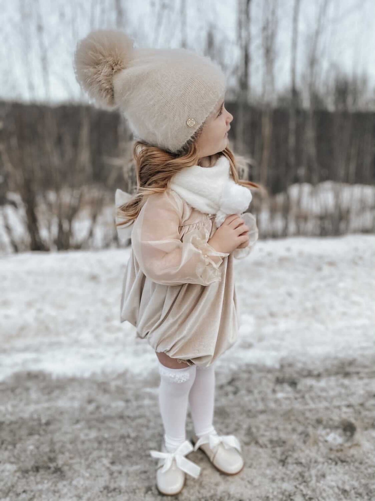 Girl | Milana Victoria Neck Warmer | White