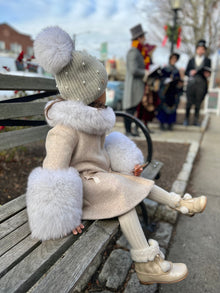 Girl | Pearl Angora Kids Hat | Gray