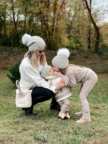 Girl | Pearl Angora Kids Hat | Gray